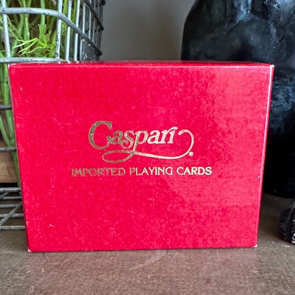 Caspari Red Imported Playing Cards Gift Set NEW - Picture 1 of 3